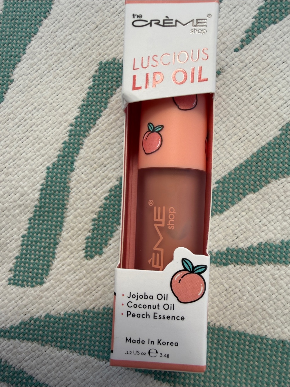 The Crème Shop Luscious Lip Oil — Peach (Peach Shade)